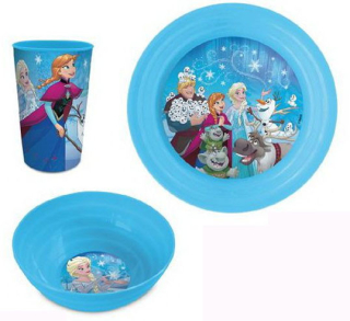 Jídelní modrá sada FROZEN 3dílná