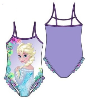 Jednodílné fialové plavky s Elsou Frozen