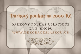 Dárkový poukaz na nákup 2000 Kč